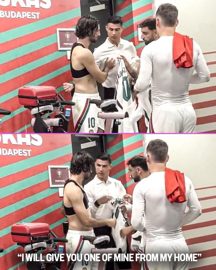 亚博-球衣已经跟别人换了，C罗向索博承诺：我把我家里的一件给你